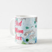 Moderne Abstracte Sjabloon Beste mama ooit Typogra Koffiemok (Voorkant links)