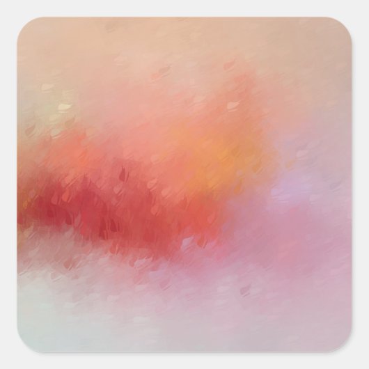 Moderne Abstracte Sjabloon Blank blauw roze rood Vierkante Sticker (Voorkant)