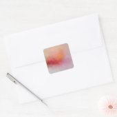 Moderne Abstracte Sjabloon Blank blauw roze rood Vierkante Sticker (Envelop)