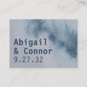 Moderne Abstracte Slate Blue Grey Mist Web QR Informatiekaartje (Achterkant)