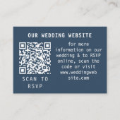 Moderne Abstracte Slate Blue Grey Mist Web QR Informatiekaartje (Voorkant)