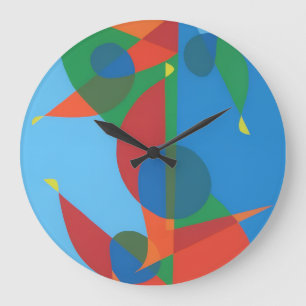 Moderne abstracte sleuteltekens wandklok grote klok
