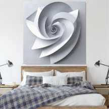 Moderne Abstracte Spiraal – Minimalistische 3D AI-