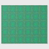 Moderne Abstracte Starburst, Jade Green en Aqua Cadeaupapier (Vlak)