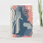 Moderne Abstracte stedelijke achtergrond levendig Kaart (Voorkant)