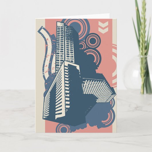 Moderne Abstracte stedelijke achtergrond levendig Kaart