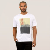 Moderne Abstracte stedelijke achtergrond levendig T-shirt (Voorkant volledig)
