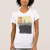 Moderne Abstracte stedelijke achtergrond levendig  T-shirt (Voorkant)
