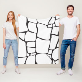 Moderne Abstracte Steenpatroon Fleece Deken