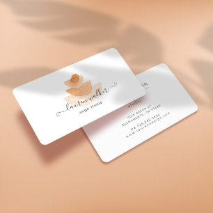 Moderne Abstracte stenen piramide yogastudio Visitekaartje