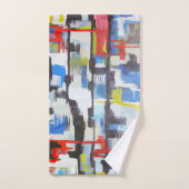 Moderne Abstracte stijl in meerdere kleuren Bad Handdoek (Handdoek)