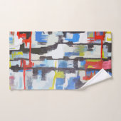 Moderne Abstracte stijl in meerdere kleuren Bad Handdoek (Handdoek)