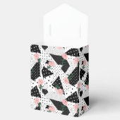 Moderne Abstracte Stippen en roze bloemen Bedankdoosjes (Geopend)