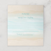 Moderne Abstracte Strand Bruiloft Gevouwen Plaats (Buitenkant ongevouwen)