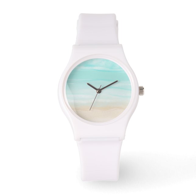 Moderne Abstracte Strand Horloge (Voorkant)