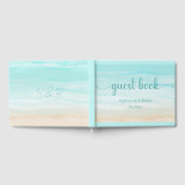 Moderne Abstracte strandbruiloft Gastenboek (Volledig)