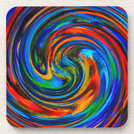 Moderne Abstracte Swirl Kunst #10 Bier Onderzetter