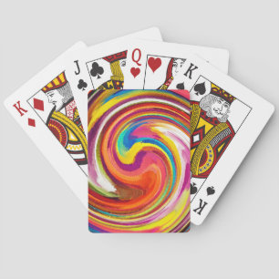 Moderne Abstracte Swirl Kunst #27 Pokerkaarten