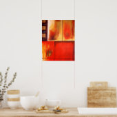 Moderne Abstracte tekenafdrukken Poster (Keuken)