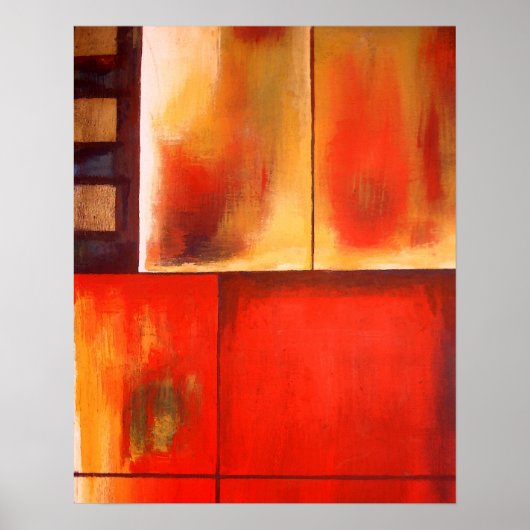 Moderne Abstracte tekenafdrukken Poster (Voorkant)