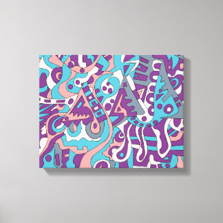 Moderne abstracte tekening canvas afdruk