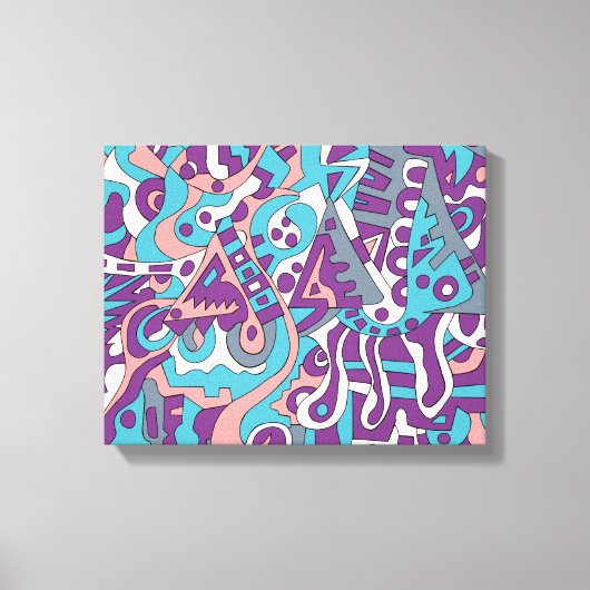 Moderne abstracte tekening canvas afdruk (Voorkant)