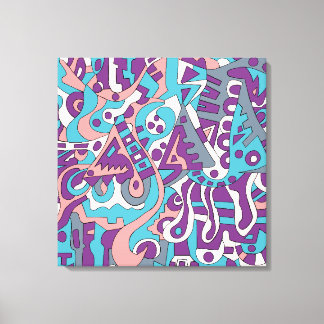 Moderne abstracte tekening canvas afdruk