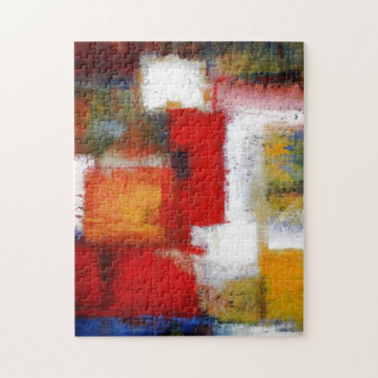 Moderne Abstracte tekenverf Legpuzzel (Verticaal)