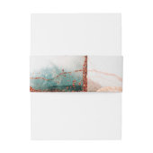 Moderne Abstracte Terra Cotta herfstbruiloft Uitnodigingen Wikkel (Achterkant Voorbeeld)