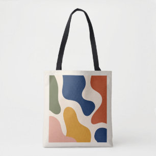 Moderne Abstracte Terracotta Oker Vormige Boodscha Draagtas