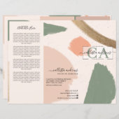 Moderne Abstracte tonnen goudbrochure (Voorkant / Achterkant)