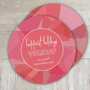 Moderne Abstracte, transparante kleurenrood - het  Feestdagenkaart