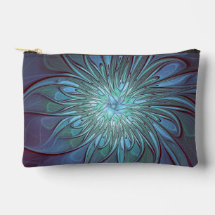 Moderne Abstracte Trendy Blauwe Bloem Fractal Art Etui