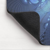 Moderne Abstracte Trendy Dusk Blue Fractal Art Muismat (Hoek)