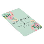 Moderne Abstracte tropische neo-mint & roze sparen Magneet (Rechterzijde)