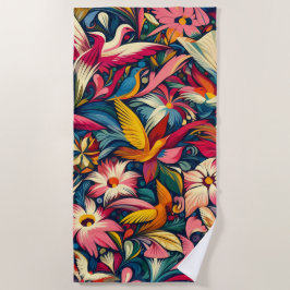 Moderne abstracte tuinkunst strandlaken