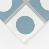 Moderne Abstracte Turquoise & Wit Fleece Deken (Hoek)