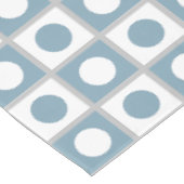 Moderne Abstracte Turquoise & Witte Tafelkleed (Gekanteld)