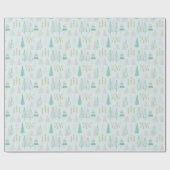 Moderne Abstracte vakantiebomen Cream Christmas Cadeaupapier (Vlak)