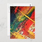 Moderne Abstracte verf Briefkaart (Voorkant / Achterkant)