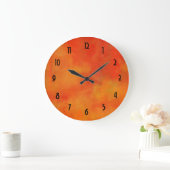 Moderne Abstracte verf in Oranje Grote Klok (Huis)
