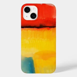 Moderne Abstracte verf met roodgeel Case-Mate iPhone 14 Hoesje