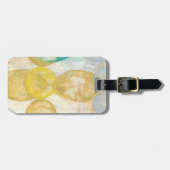 Moderne Abstracte verf op krantenpapier Bagagelabel (Voorkant horizontaal)