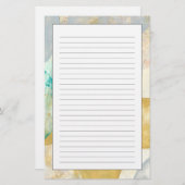 Moderne Abstracte verf op krantenpapier Briefpapier (Voorkant / Achterkant)