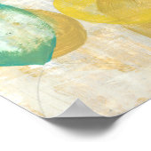 Moderne Abstracte verf op krantenpapier Poster (Hoek)