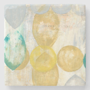 Moderne Abstracte verf op krantenpapier Stenen Onderzetter