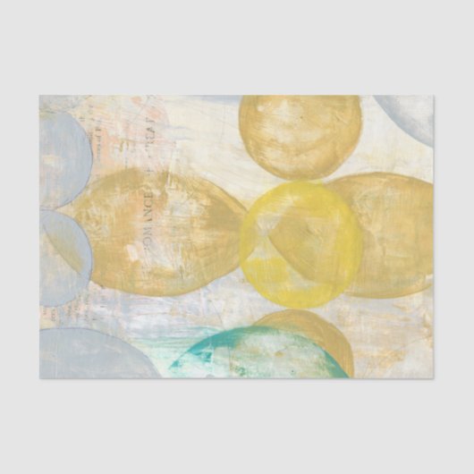 Moderne Abstracte verf op krantenpapier Tissuepapier (Voorkant)