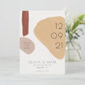 Moderne Abstracte verf Save The Date (Staand voorkant)