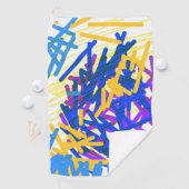 Moderne Abstracte Verfspat Golfhanddoek (Insitu)