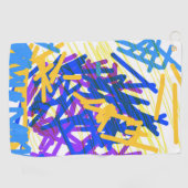 Moderne Abstracte Verfspat Golfhanddoek (Horizontaal)